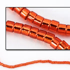 DBV601- 11/0 Silver Lined Red Orange Delica Beads-General Bead