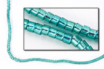 DBV607- 11/0 Silver Lined Bright Teal Delica Beads-General Bead