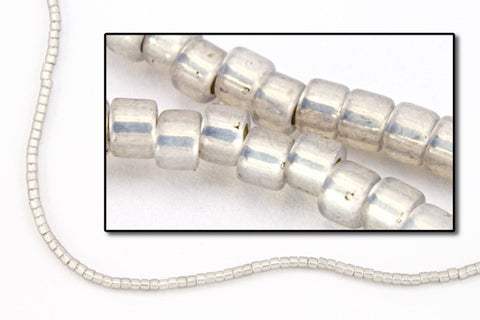 DBV630- 11/0 Silver Lined Pale Grey Delica Beads-General Bead