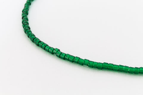 DB713- 10/0 Transparent Emerald Miyuki Delica Beads (10 Gm, 50 Gm, 250 Gm)
