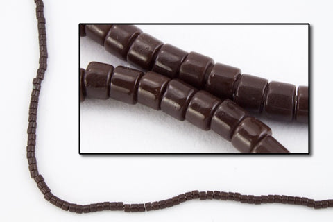 DBL734- 8/0 Opaque Chocolate Brown Delica Beads-General Bead