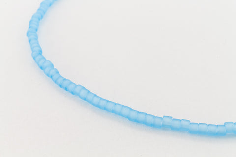 DBL747- 8/0 Matte Transparent Light Blue Delica Beads-General Bead