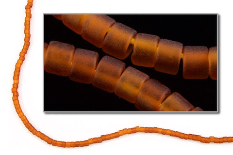 DBL764- 8/0 Matte Transparent Chestnut Brown Delica Beads-General Bead