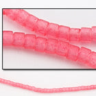 DBV780- 11/0 Dyed Transparent Matte Candy Pink Delica Beads-General Bead