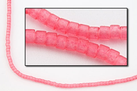 DBV780- 11/0 Dyed Transparent Matte Candy Pink Delica Beads-General Bead