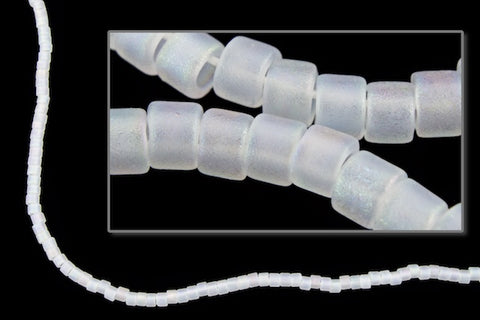 DB851- 10/0 Matte Crystal AB Miyuki Delica Beads (10 Gm, 50 Gm, 250 Gm)