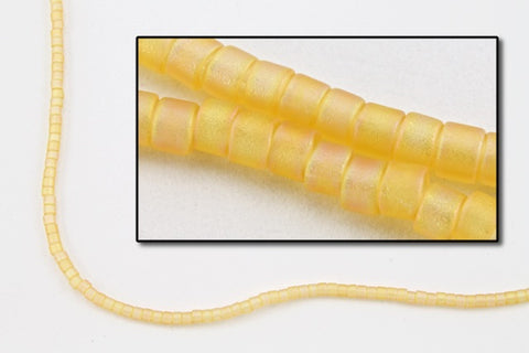 DB852- 10/0 Matte Light Topaz AB Miyuki Delica Beads (10 Gm, 50 Gm, 250 Gm)