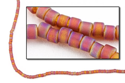 DBS853- 15/0 Matte Dark Topaz AB Miyuki Delica Beads (5 Gm, 50 Gm, 250 Gm)