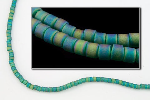 DBS859- 15/0 Matte Dark Emerald AB Miyuki Delica Beads (5 Gm, 50 Gm, 250 Gm)