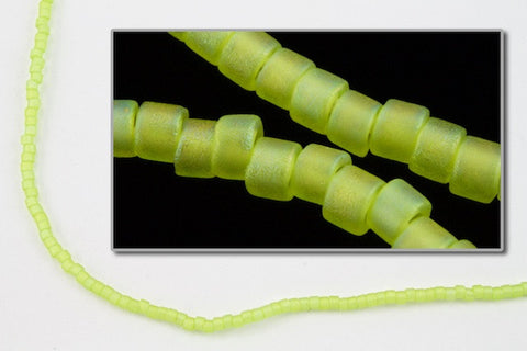 DBV860- 11/0 Matte Transparent Neon Green Delica Beads-General Bead