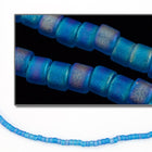 DBV862- 11/0 Matte Transparent Turquoise Iris Delica Beads-General Bead