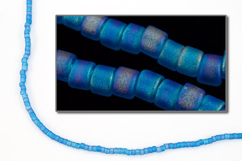DB862- 10/0 Matte Capri Blue AB Miyuki Delica Beads (50 Gm, 250 Gm)