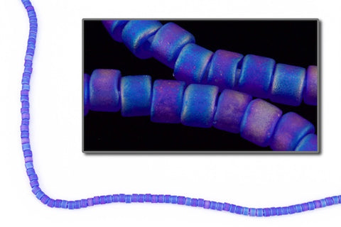 DBS864- 15/0 Matte Transparent Blue Violet Iris Miyuki Delica Beads (5 Gm, 50 Gm, 250 Gm)