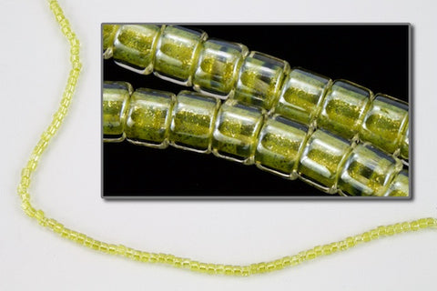 DBV903- 11/0 Shimmering Light Green Gold Lined Crystal Delica Beads-General Bead