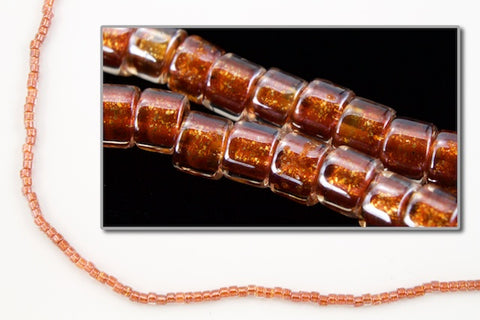 DB915- 10/0 Shimmering Auburn Lined Crystal Miyuki Delica Beads (50 Gm, 250 Gm)