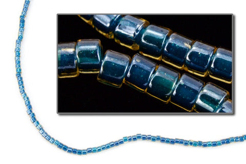 DBV921- 11/0 Shimmering Dark Aqua Lined Light Topaz Delica Beads-General Bead