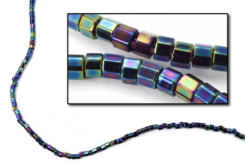 DB002- 10/0 Metallic Dark Blue Iris Miyuki Delica Cut Beads (50 Gm, 250 Gm)