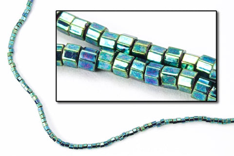 DB027- 10/0 Metallic Teal Iris Miyuki Delica Cut Beads (50 Gm, 250 Gm)