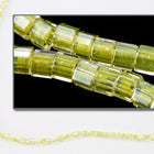 DBW910- 11/0 Shimmering Light Olive Lined Crystal Cut Delica Beads-General Bead