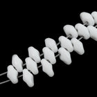 2.5mm x 5mm Opaque White Czech Super Duo #DUO010