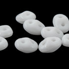 2.5mm x 5mm Opaque White Czech Super Duo #DUO010