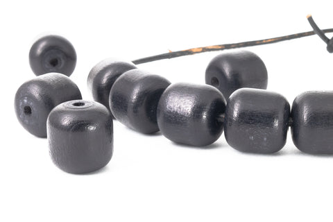 16mm x 16mm Black Wood Barrel #DXA032