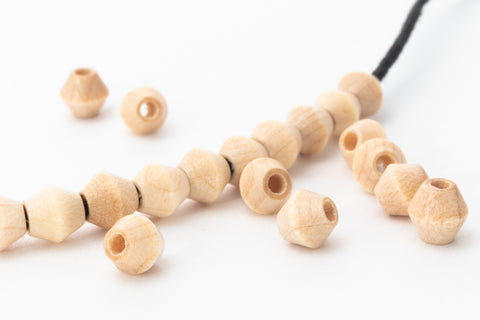 5mm Natural Wood Bicone #DXA035