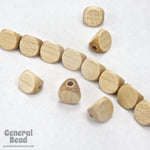 10mm Natural Three Sided Wood Bead-General Bead