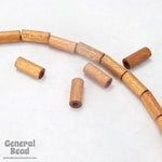 4mm x 10mm Light Brown Wood Tube Bead-General Bead