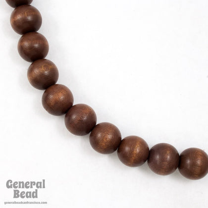 4mm Coffee Brown Wood Bead #DXM004