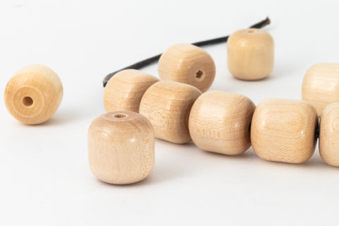 16mm x 16mm Natural Wood Barrel #DXD032
