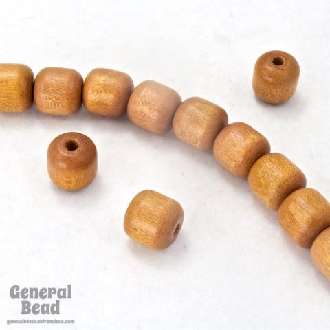 9mm x 9mm Light Brown Wood Barrel #DXE031