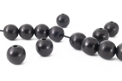 5mm Black Wood Bead #DXC002