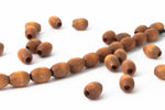4mm x 6mm Light Brown Oval Wood Bead #DXF006