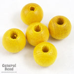 6mm Yellow Wood Bead #DXG013