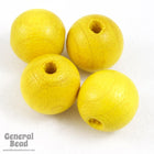 10mm Yellow Wood Bead-General Bead