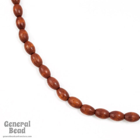 6mm x 9mm Maple Oval Wood Bead-General Bead