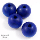 10mm Blue Wood Bead-General Bead