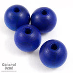 10mm Blue Wood Bead-General Bead
