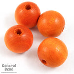 6mm Orange Wood Bead #DXJ013