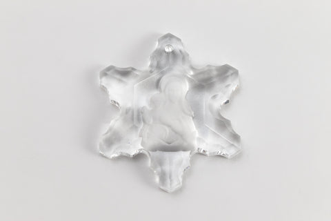 30mm Matte Crystal Madonna Snowflake Pendant #ECA001