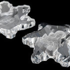 30mm Matte Crystal Madonna Snowflake Pendant #ECA001