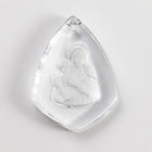 25mm x 19mm Matte Crystal Madonna Shield Pendant #ECA002