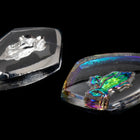 15mm x 10mm Helio Red Praying Hands Shield Pendant #ECB004