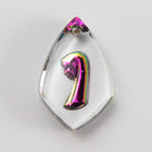 15mm x 10mm Helio Red Madonna Shield Pendant #ECB005