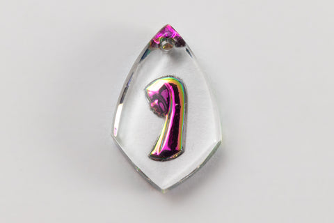 15mm x 10mm Helio Red Madonna Shield Pendant #ECB005