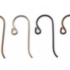25mm Gray Niobium Shepherd Hook Ear Wire #NFJ017-General Bead