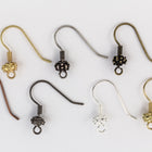 25mm Bright Gold Ear Wire with Textured Ball #EFA103-General Bead