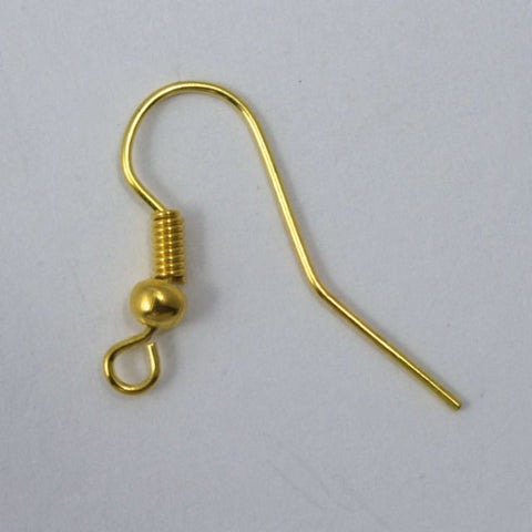 Gold Fish Hook Ear Wire #EFA006-General Bead