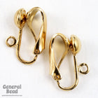6mm Gold Dome Ear Clip with Loop #EFB021-General Bead